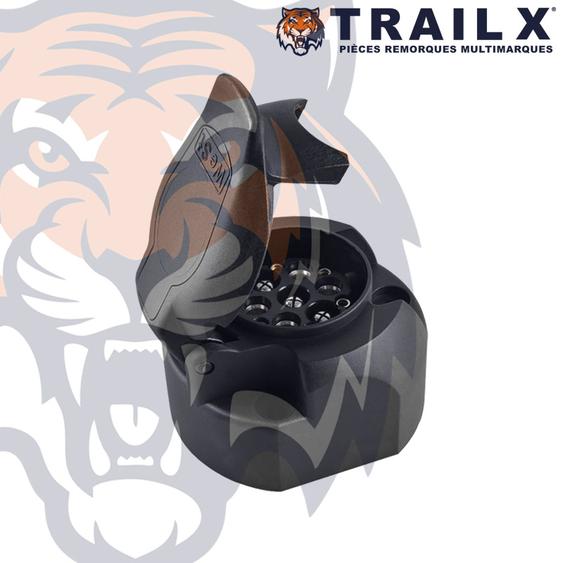 PRISE SOCLE - 7+6 BROCHES PLASTIQUE