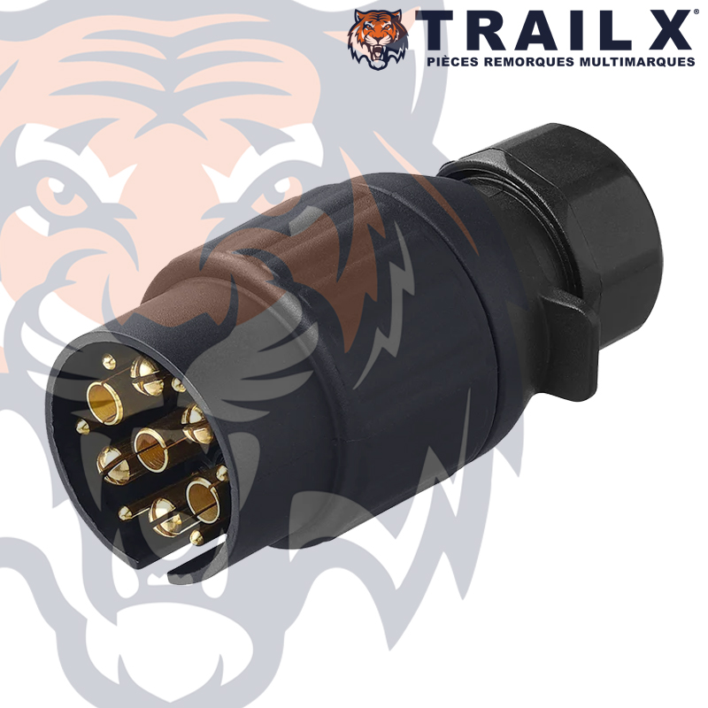 FICHE MALE - 7+6 BROCHES PLASTIQUE