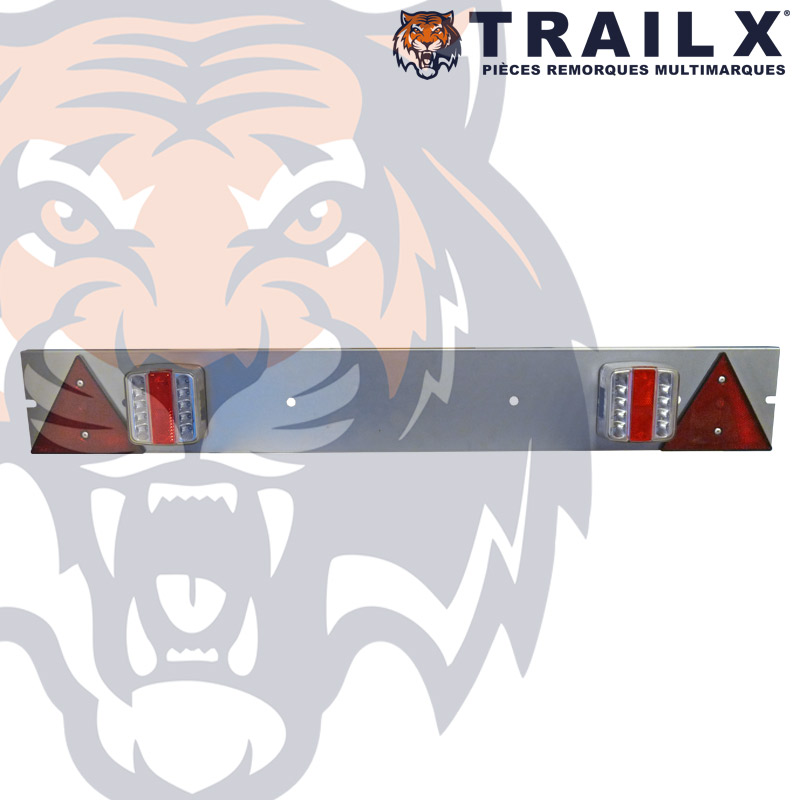 RAMPE DE FEUX 4 FONCT. 1M ACIER - LED