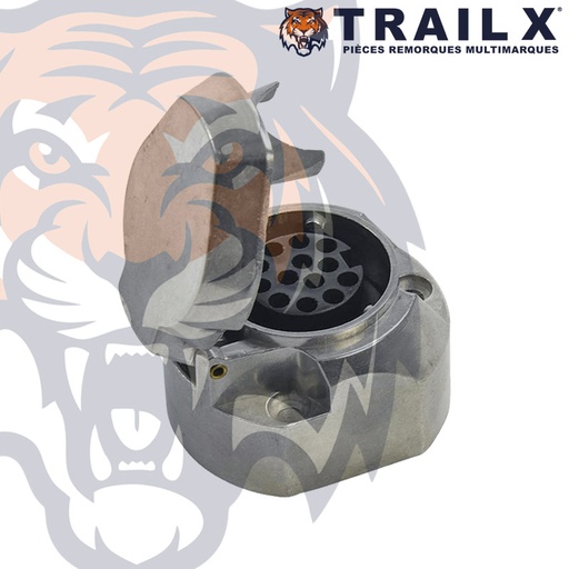 [EL001-13M] PRISE SOCLE - 13 BROCHES MÉTAL