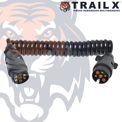 [EL021-P03S] RALLONGE 2X7B MÂLE - PLASTIQUE 7X3M SPIRAL