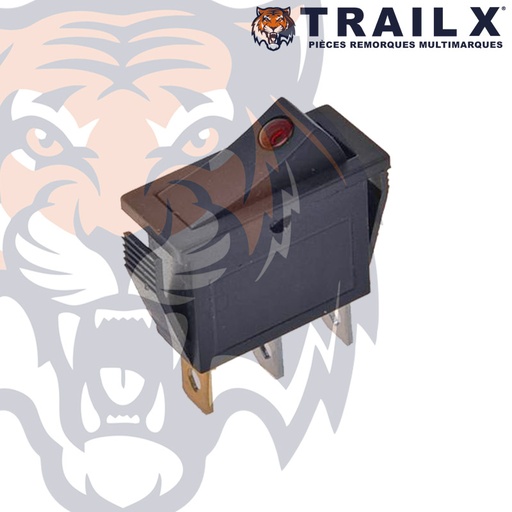 [EL214-R] INTERRUPTEUR A BASCULE 12-24V 10A LED - ROUGE