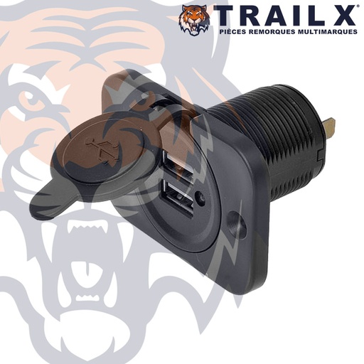 [EL215-2] PRISE USB A ENCASTRER 12-24V - DOUBLE