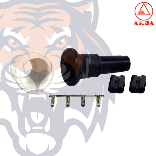 [LG800-B] KIT BAYONETTE FEU CARRE 2+2B - BLANC