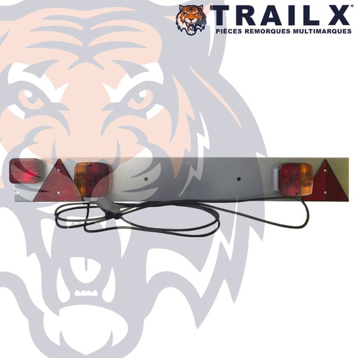 [LG911] RAMPE DE FEUX 4 FONCT. ANTIBROUILLARD 1M ACIER