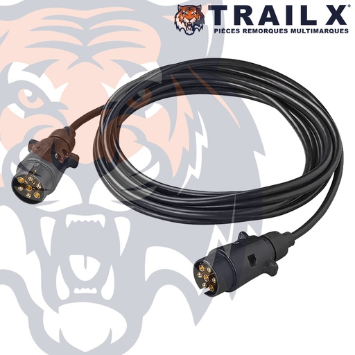 [EL021-P05] RALLONGE 2X7B MÂLE - PLASTIQUE 7X8M