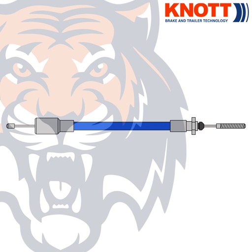 [TR170-1430S] CABLE FREIN KNOTT/RTN/PAILLARD/BPW 18.5/M8 - 1430/1640MM INOX